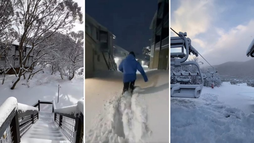 Both Mt Hotham Resort in the Victorian Alps and Thredbo in NSW the Kosciuszko National Park recieved a dumping of snow.